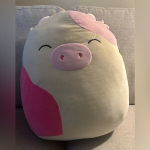 20-Inch Caedyn the Cream Cow with Pink Spots